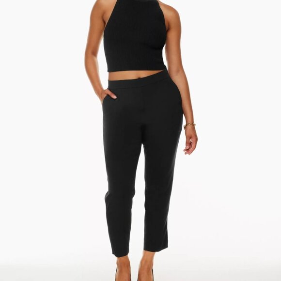Babaton Conan Cropped Pant Japanese Crepe Black Size Medium - Picture 1 of 11